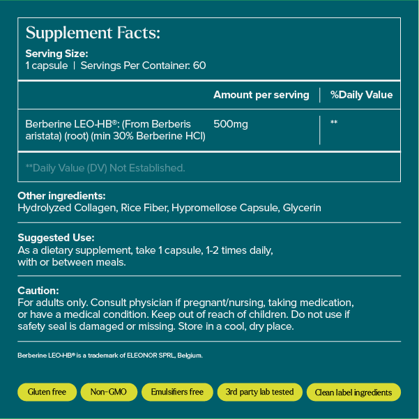 SO Science Only Berberine LEO-HB Enhanced Bioavailability